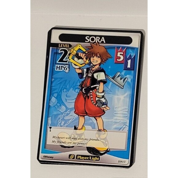 Kingdom Hearts TCG Base Set 2/91U SORA Level 2 Disney Trading Card Game - Picture 2 of 3